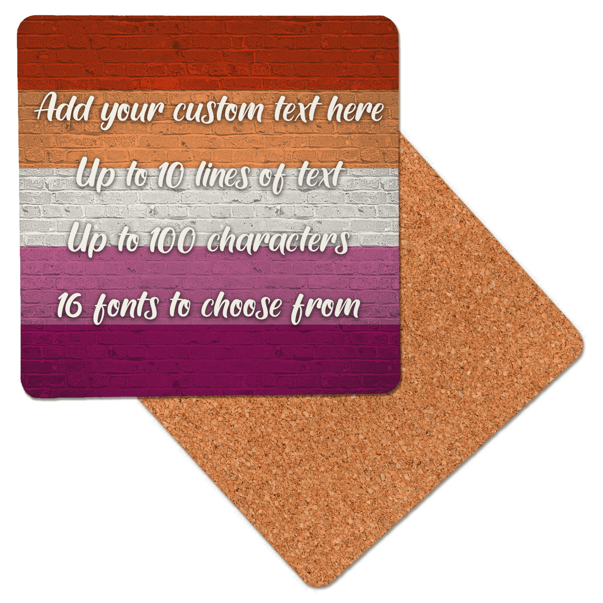 Lesbian Pride Flag Wooden Coasters - shopquality4u