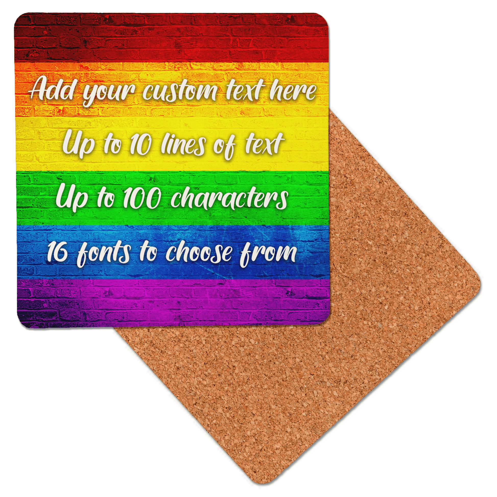 Gay Pride Flag Wooden Coasters - shopquality4u