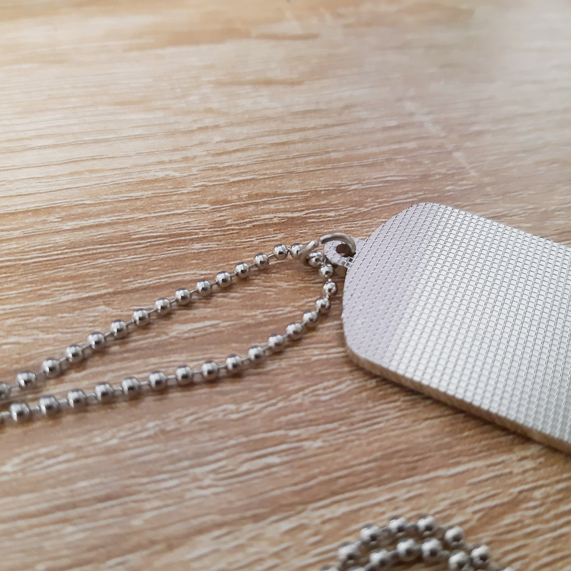 Nickel Background Football ID Tag Necklace - shopquality4u