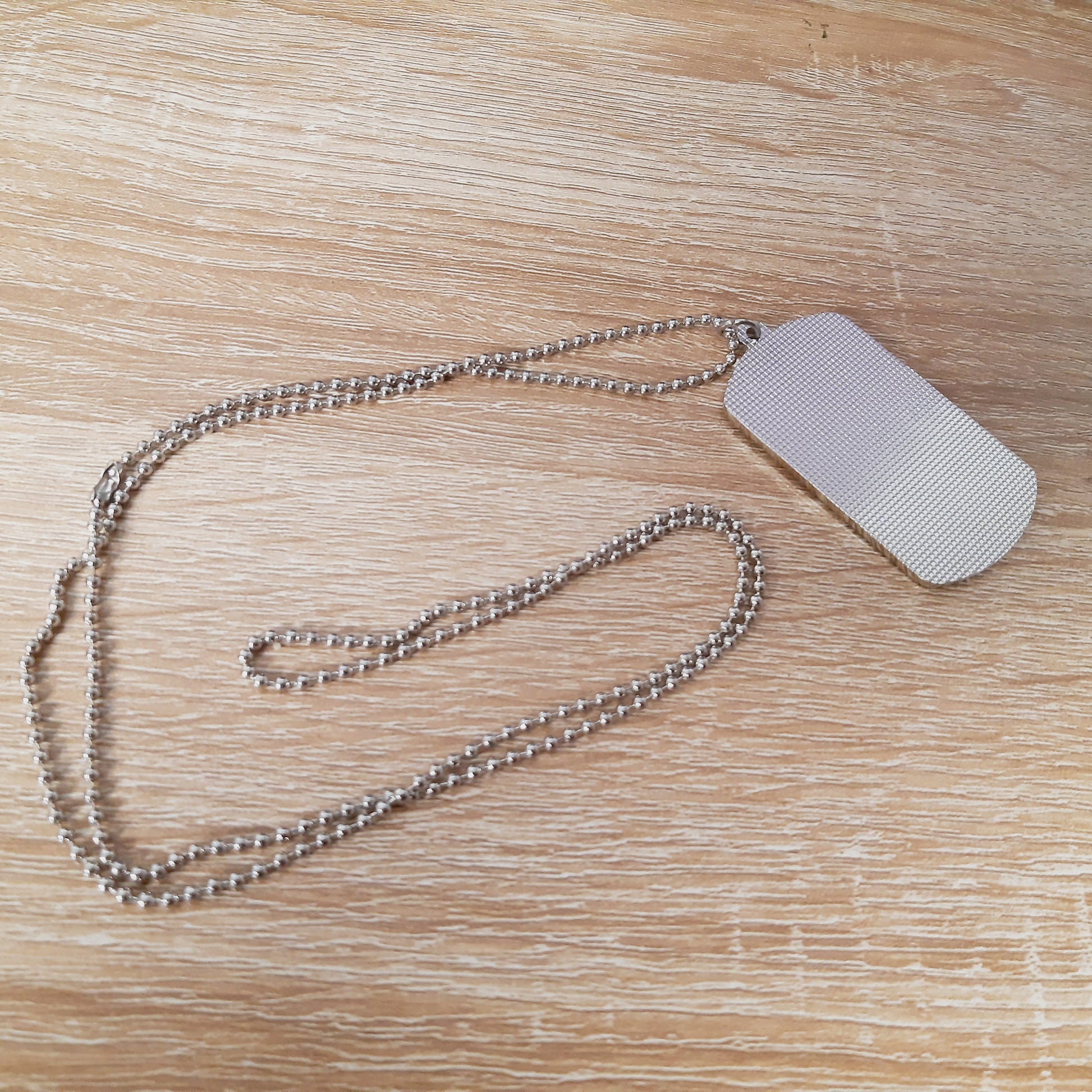 Nickel Background Football ID Tag Necklace - shopquality4u