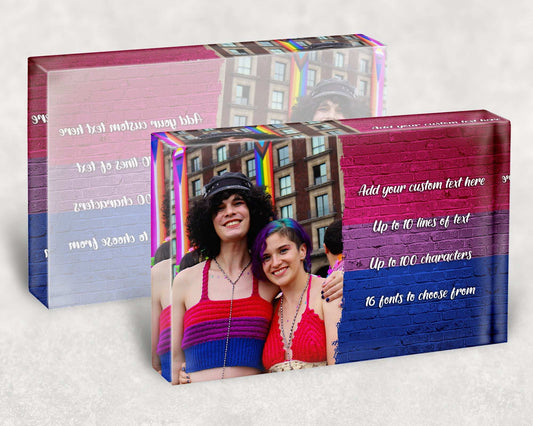 Bisexual Pride Flag Crystal Block - shopquality4u