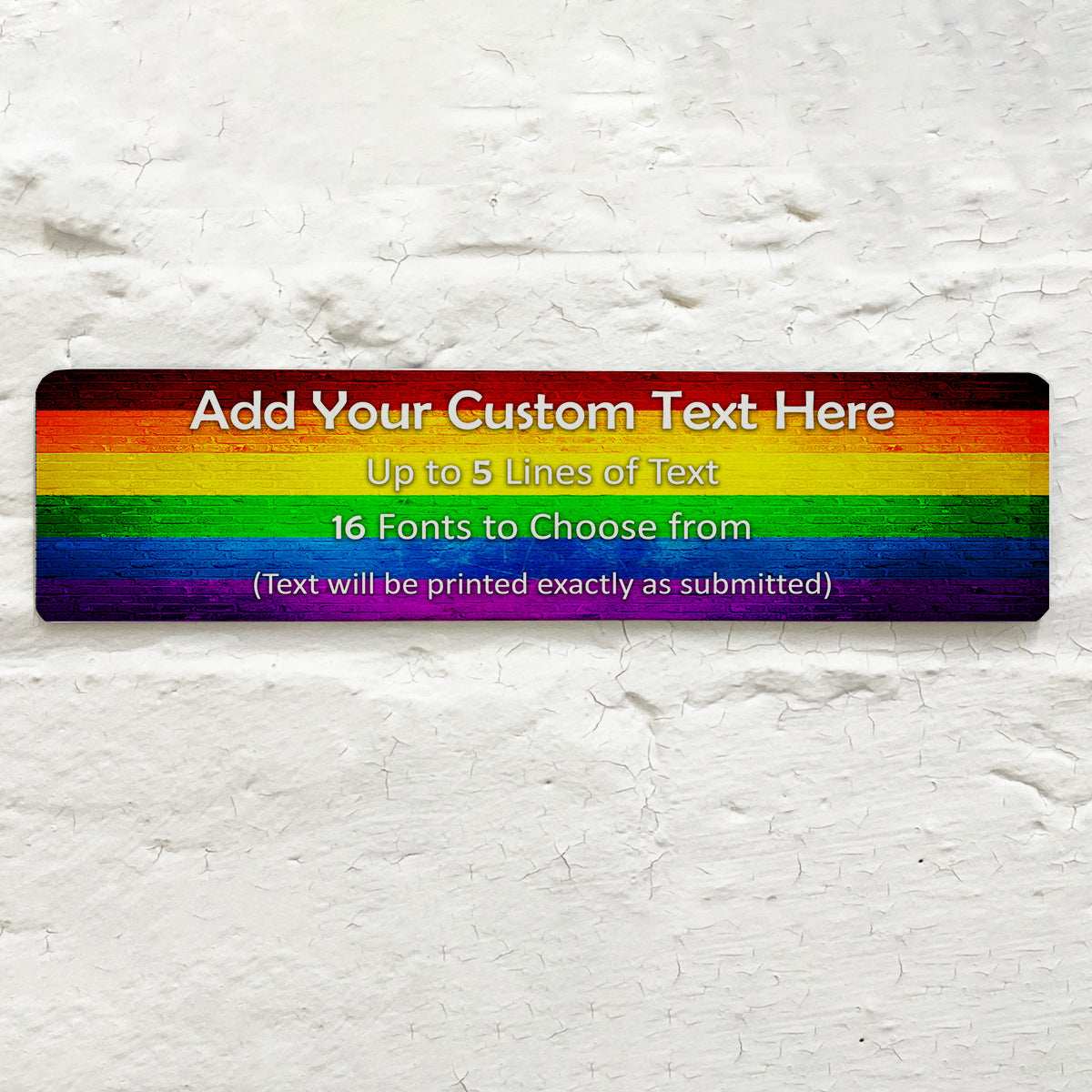 Gay Pride Flag Glossy Metal Plaque - shopquality4u
