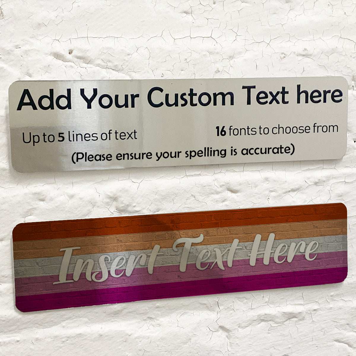 Lesbian Pride Flag Mirror Metal Plaque - shopquality4u