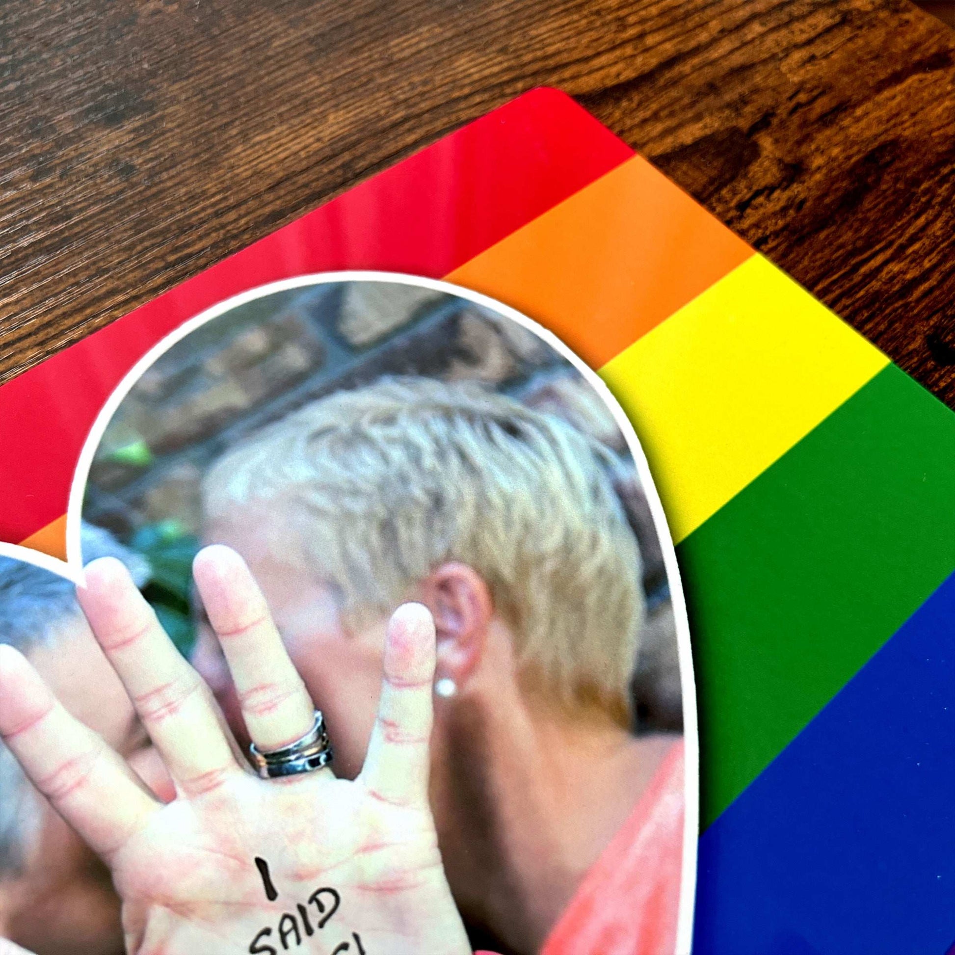 Pride Metal Rainbow Flag (Photo & Text) Metal Sign - shopquality4u