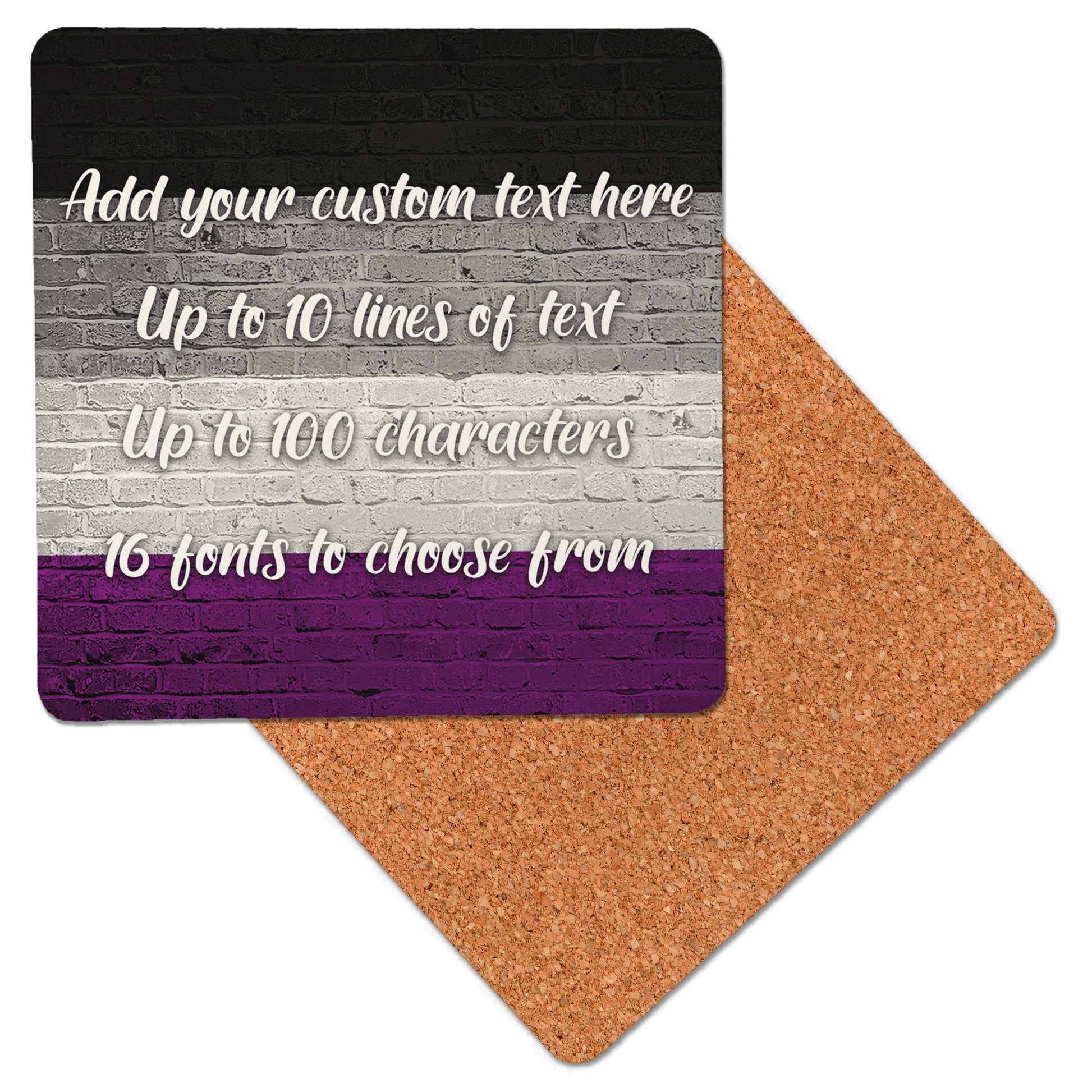 Asexual Pride Flag Wooden Coasters - shopquality4u
