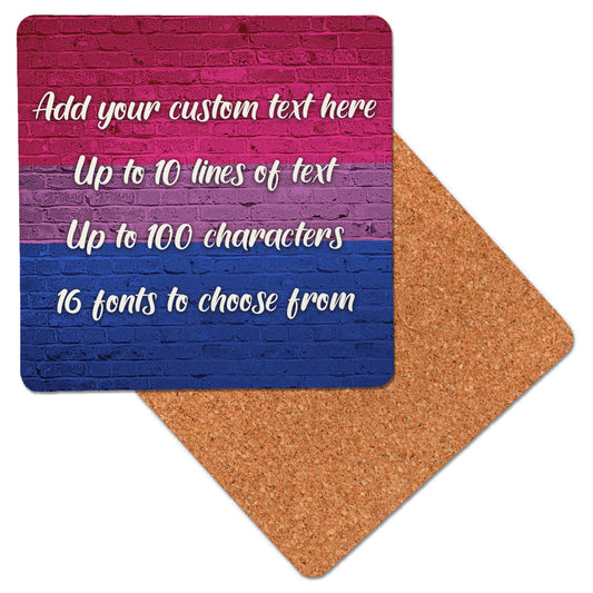 Bisexual Pride Flag Wooden Coasters - shopquality4u