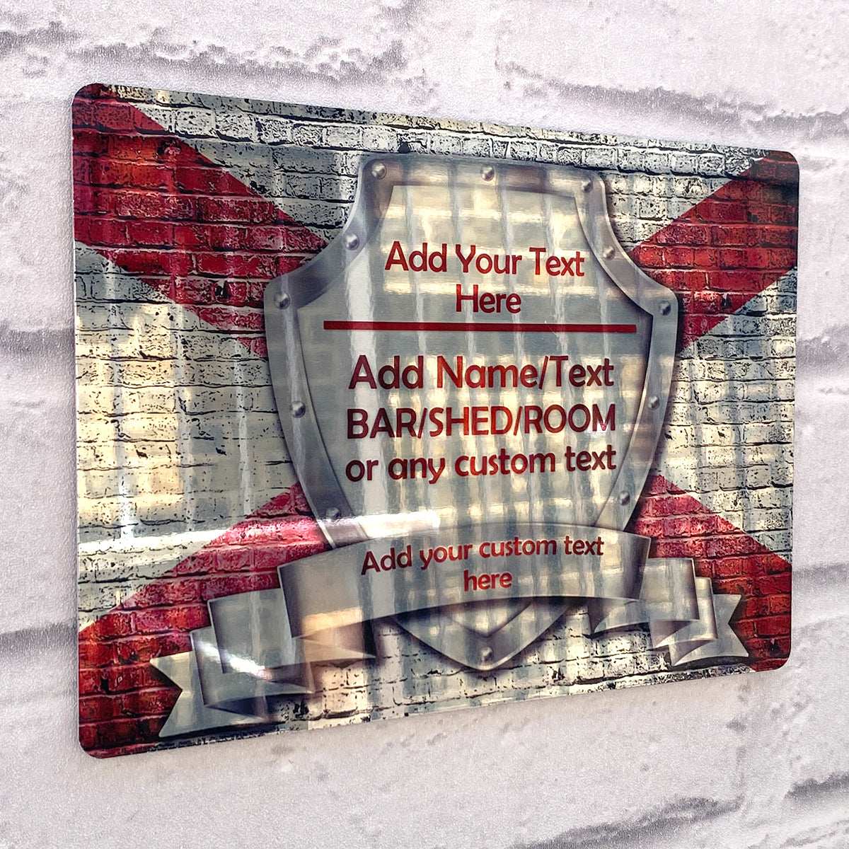 Northern Irish Flag Mirror Finish Sign - shopquality4u