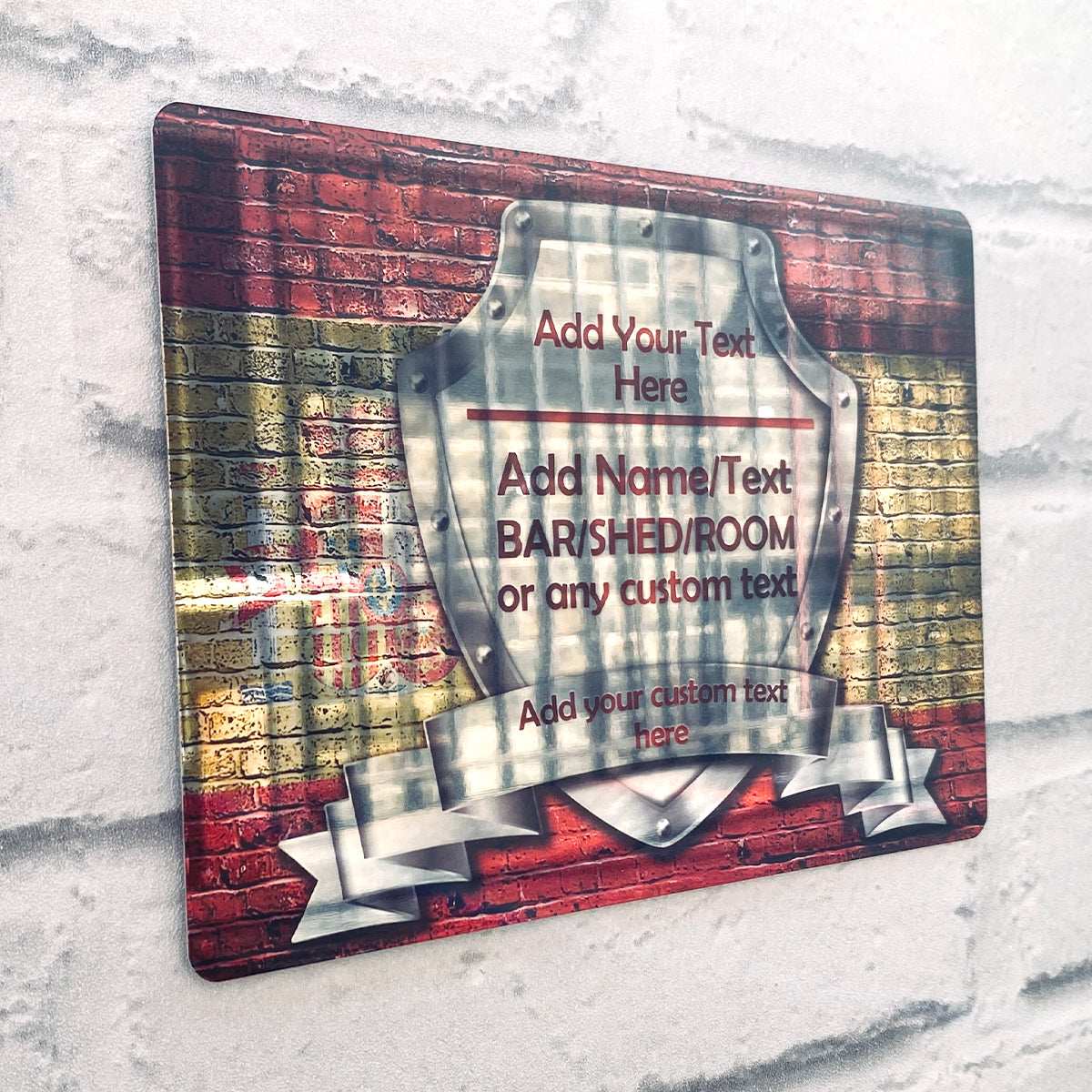 Spanish Flag Mirror Finish Sign - shopquality4u