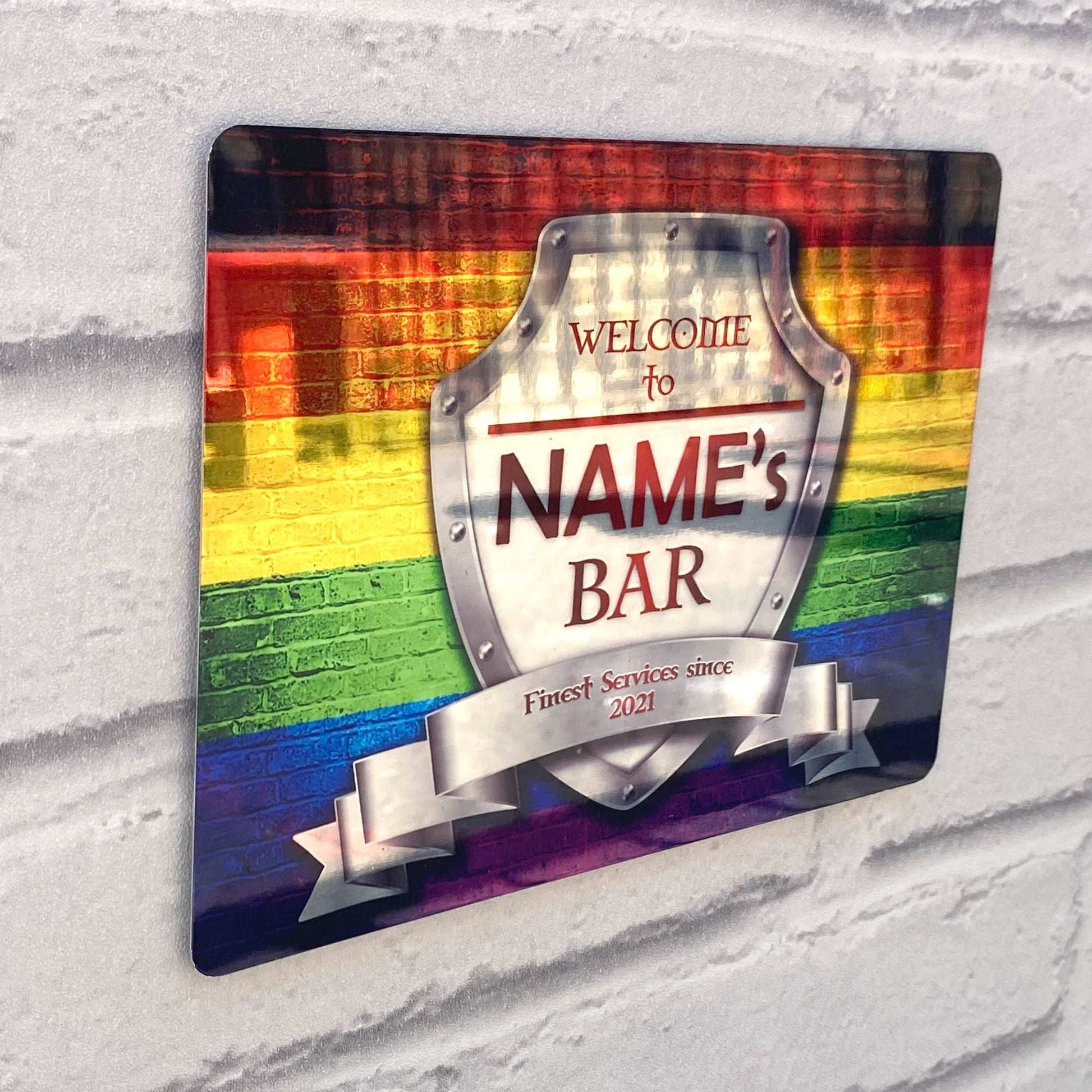Rainbow Pride Flag Mirror Finish Sign - shopquality4u