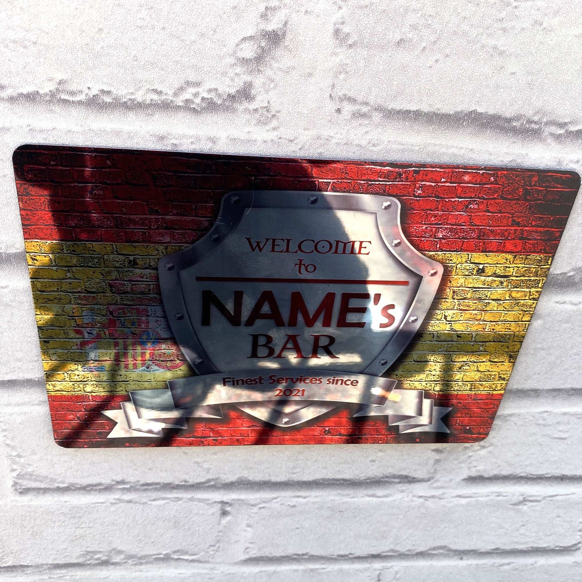 Spanish Flag Mirror Finish Sign - shopquality4u