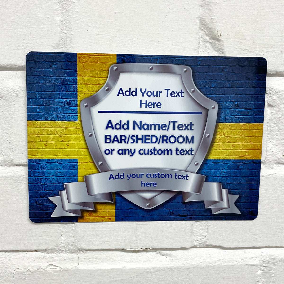 Swedish Flag Metal Sign - shopquality4u