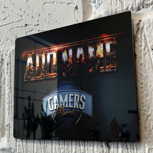 Personalised Metal Mirror Gamer Sign - Gamers Mood - shopquality4u