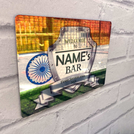 Indian Flag Mirror Finish Sign - shopquality4u