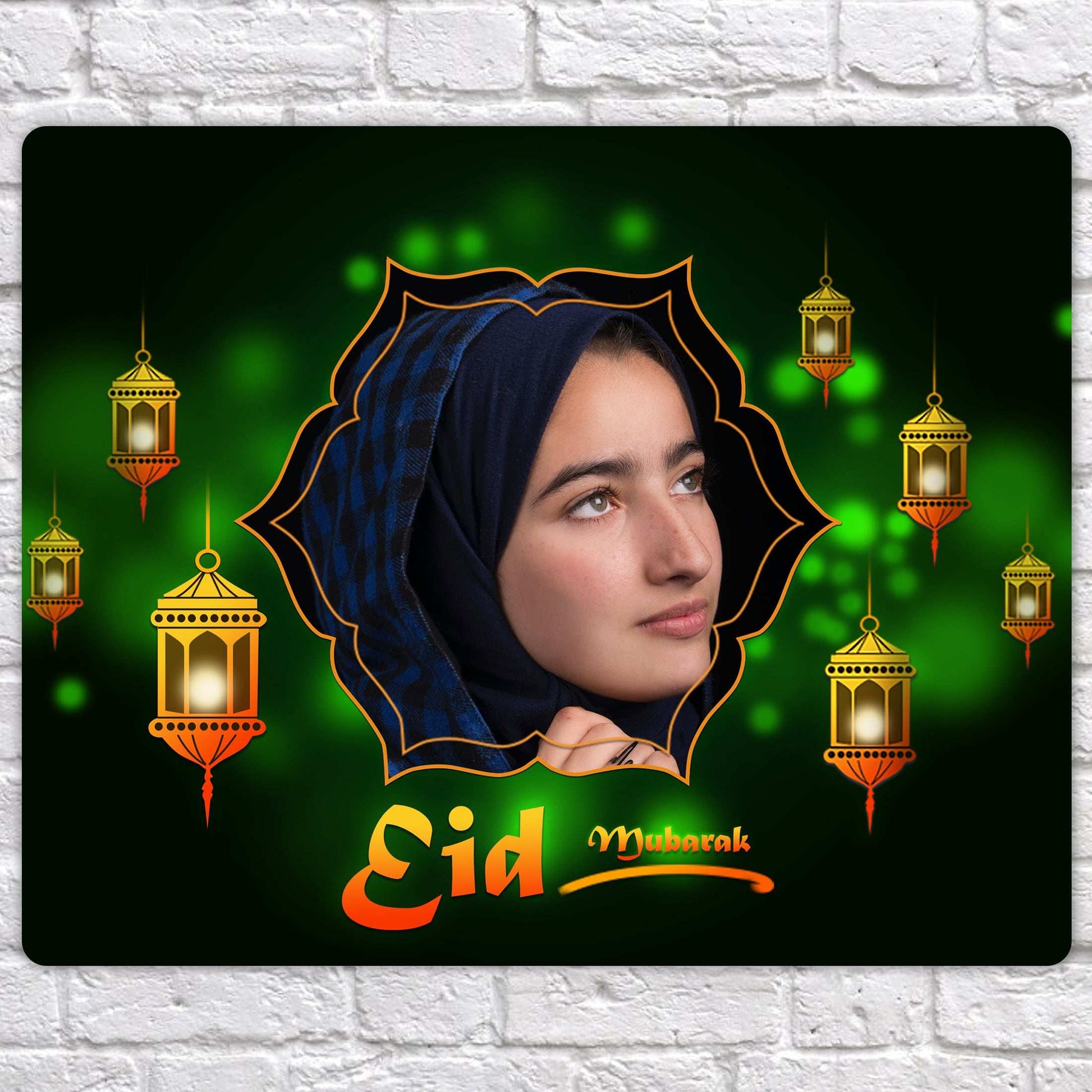 Personalised Eid Mubarak Mirror Metal Sign - Add Your Custom Photo - shopquality4u