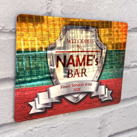 Lithuanian Flag Mirror Finish Sign - shopquality4u