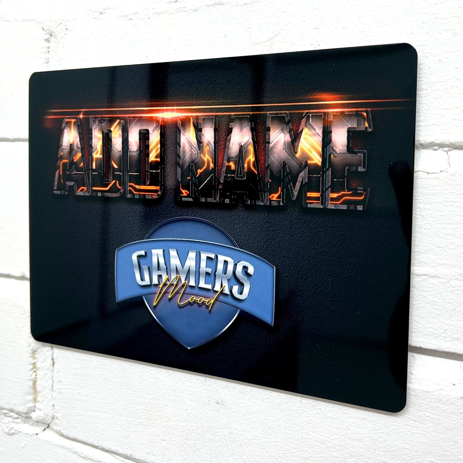 Personalised Metal Mirror Gamer Sign - Gamers Mood - shopquality4u