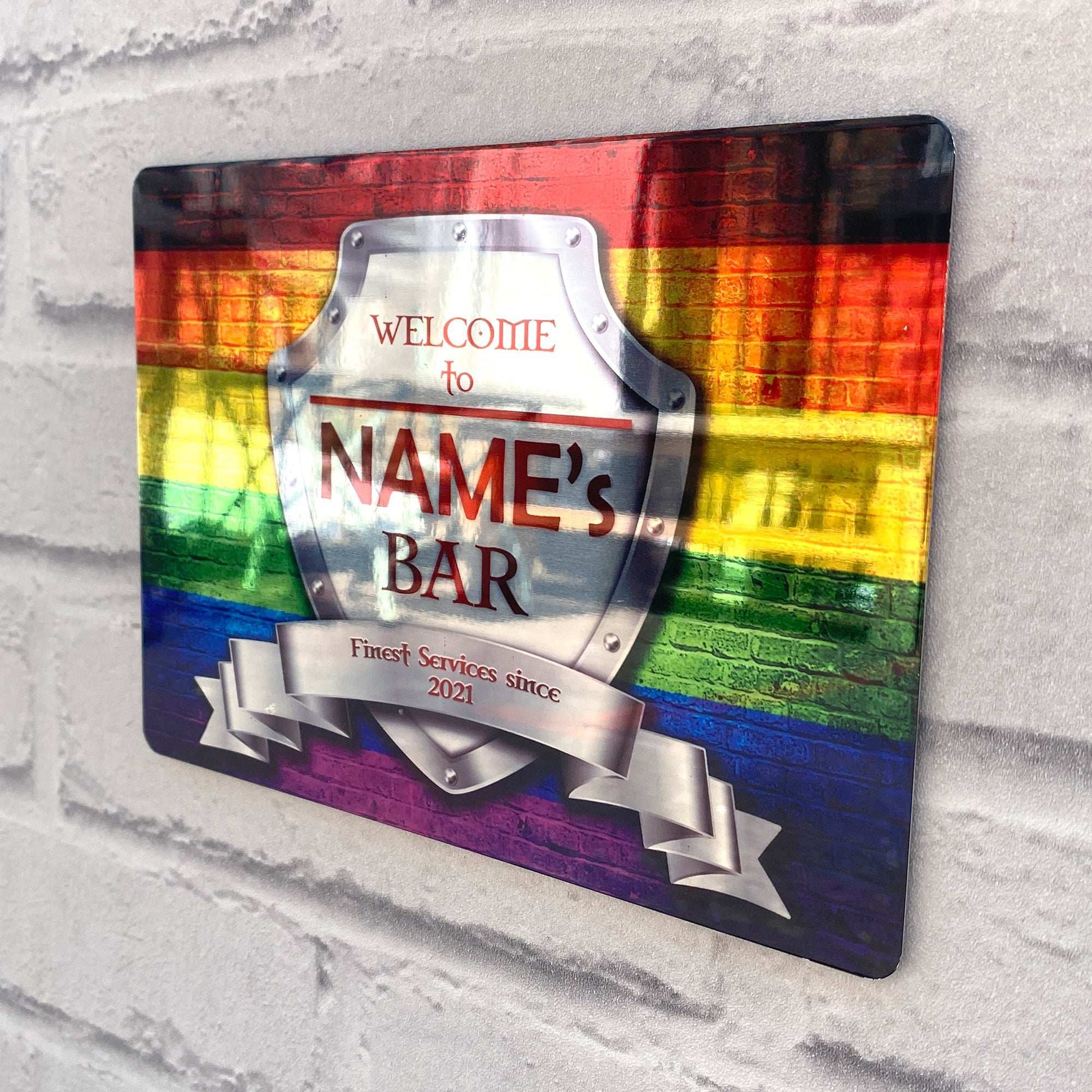 Rainbow Pride Flag Mirror Finish Sign - shopquality4u