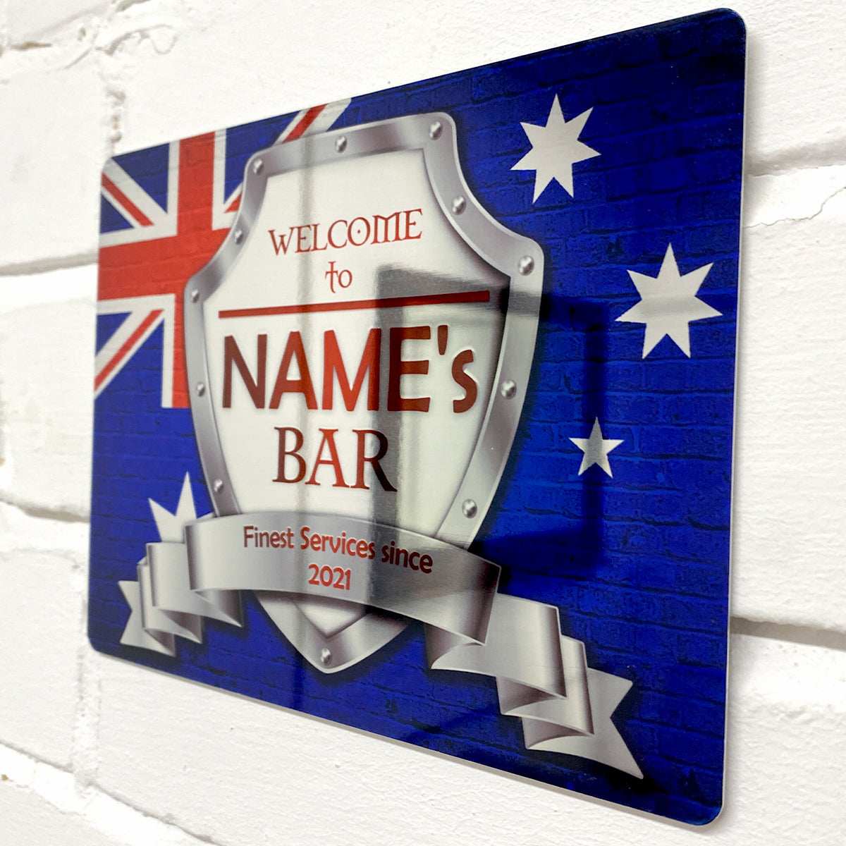 Australian Flag Mirror Finish Sign - shopquality4u