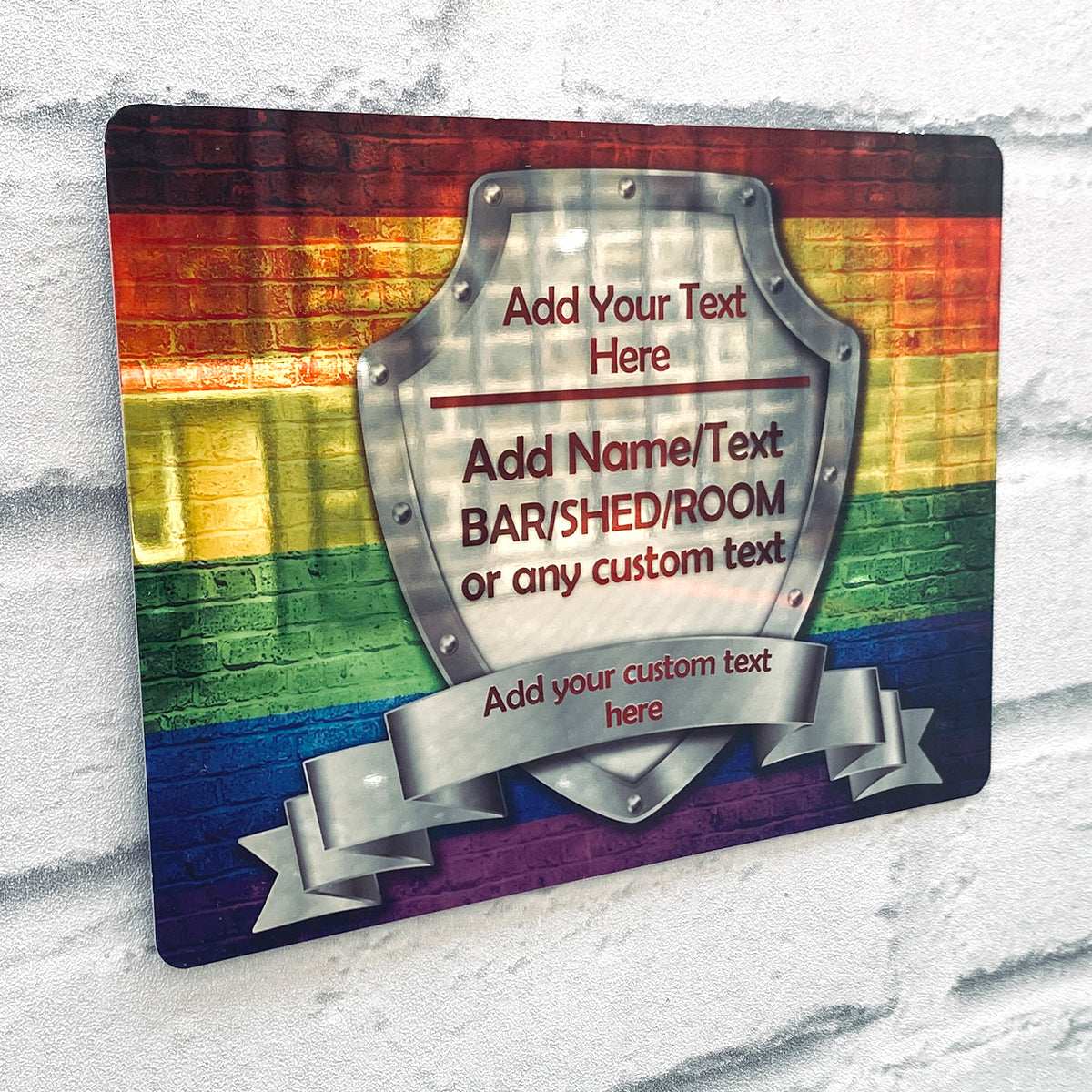 Rainbow Pride Flag Mirror Finish Sign - shopquality4u