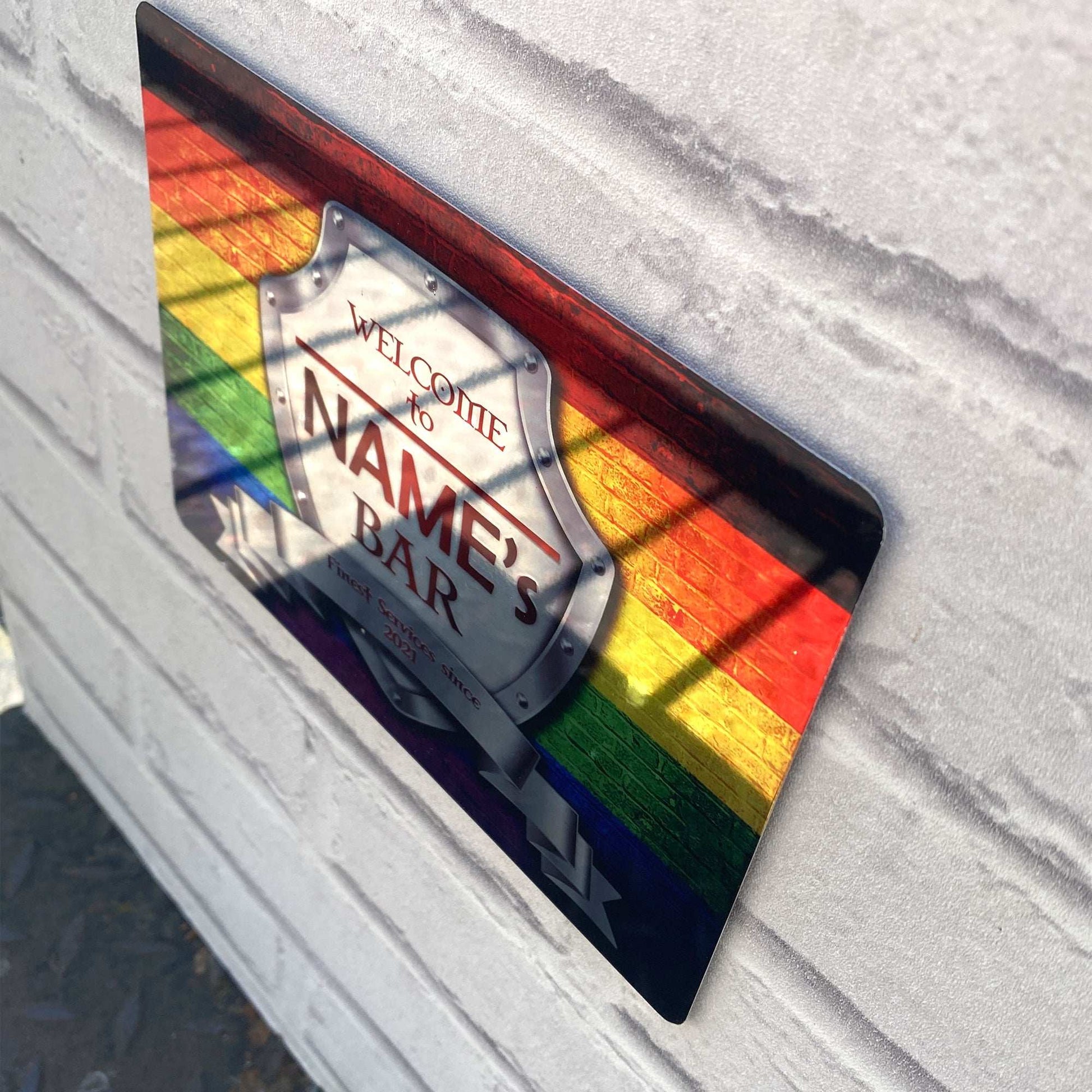 Rainbow Pride Flag Mirror Finish Sign - shopquality4u