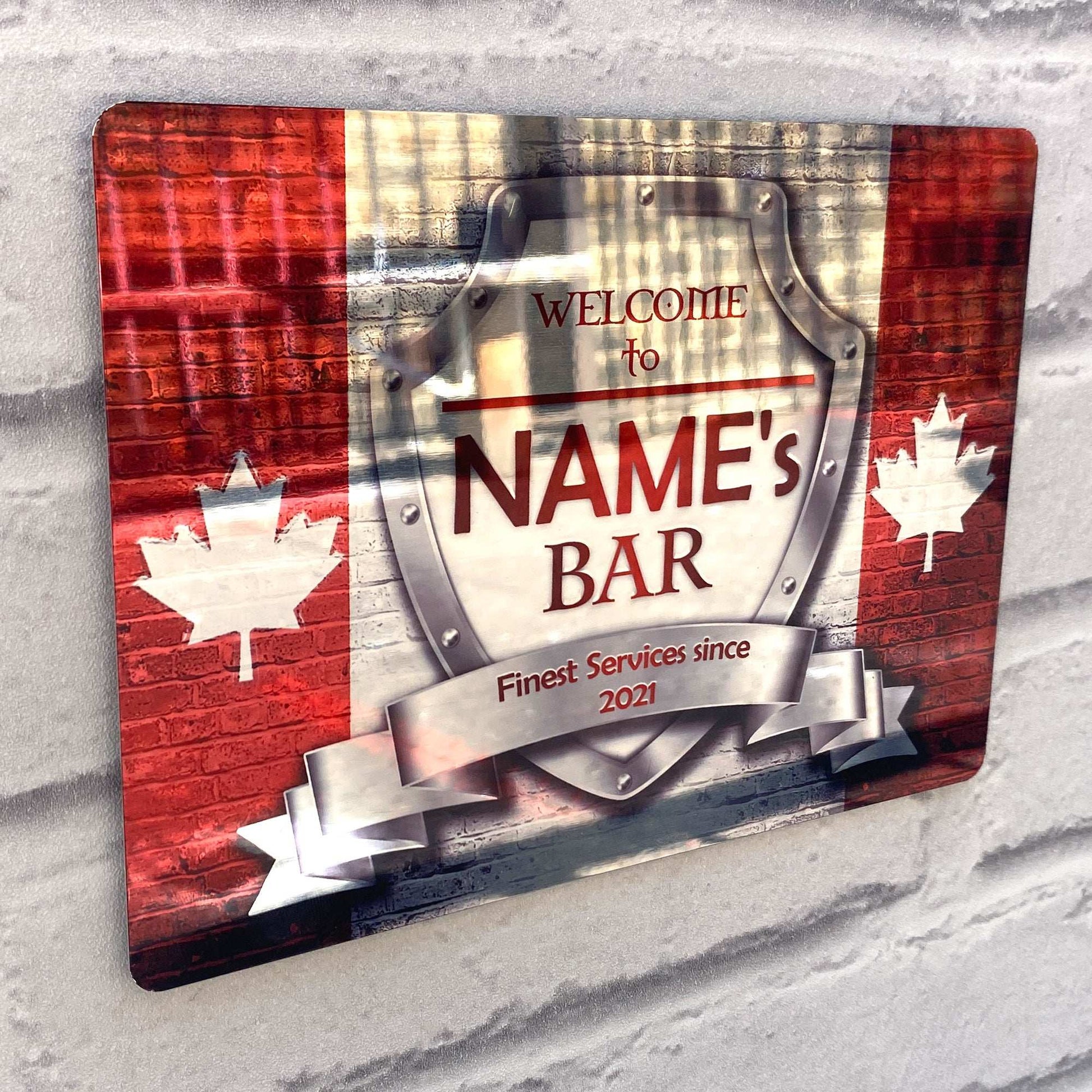 Canadian Flag Mirror Finish Sign - shopquality4u