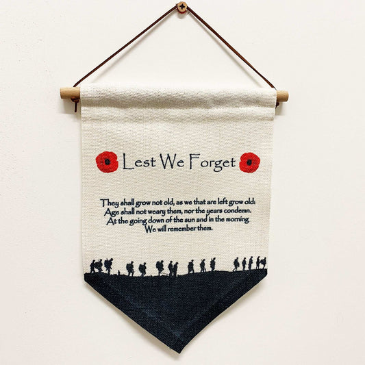 Lest We Forget Linen Bunting - shopquality4u