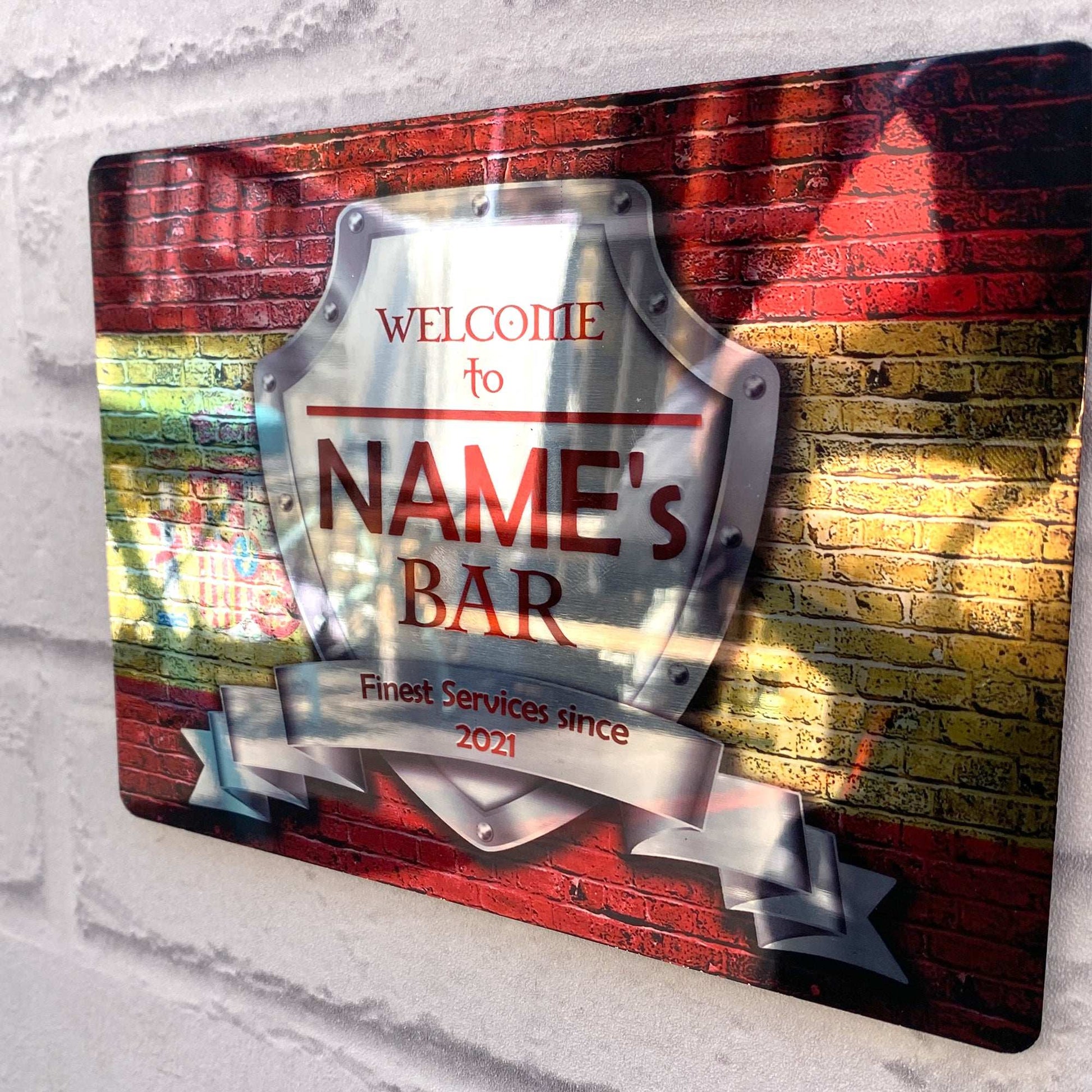 Spanish Flag Mirror Finish Sign - shopquality4u