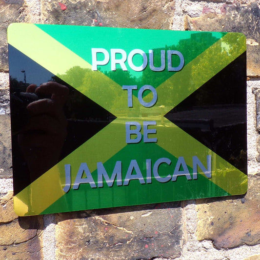Proud to Be Jamaican Mirror Metal Sign - shopquality4u