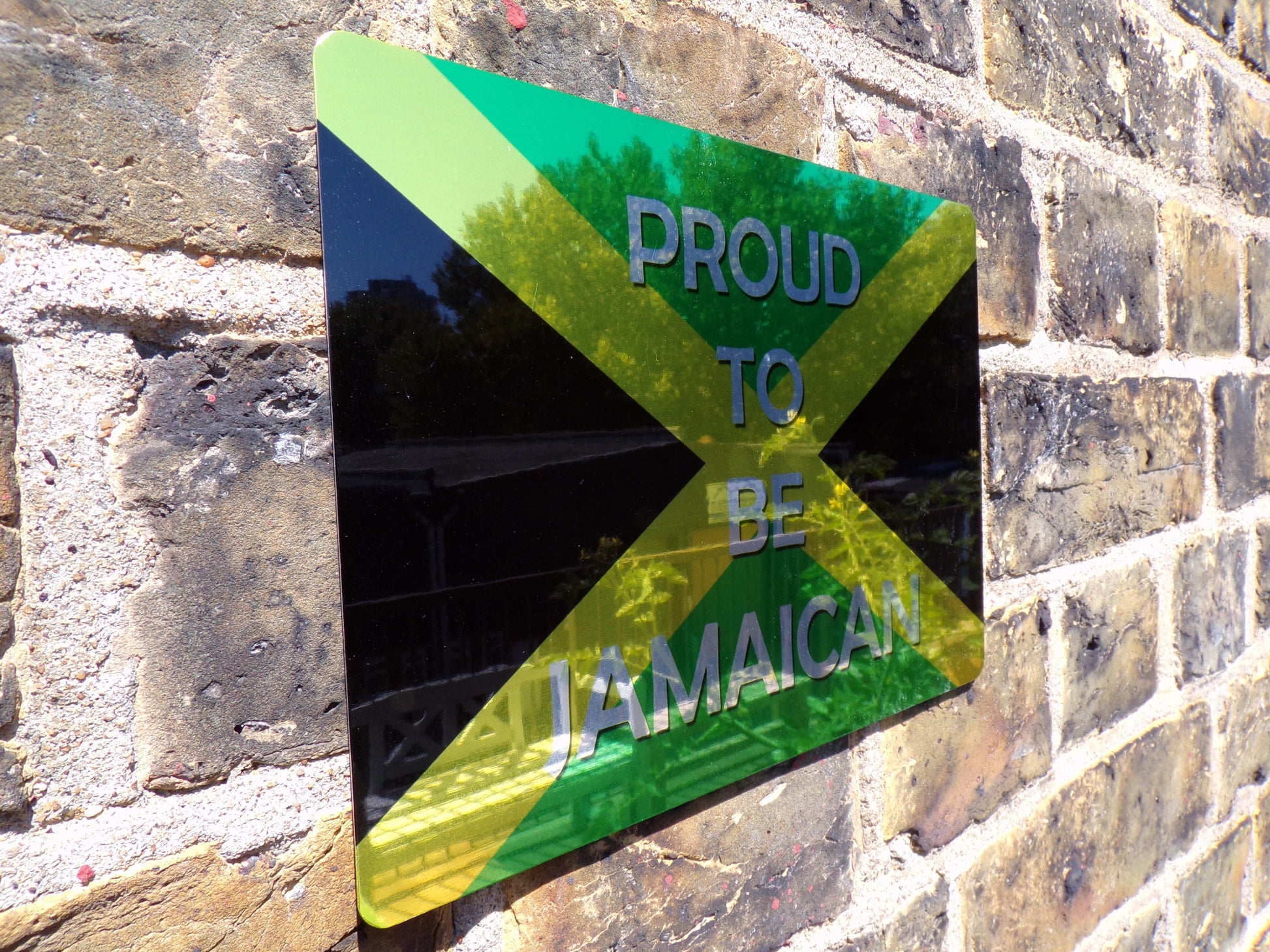 Proud to Be Jamaican Mirror Metal Sign - shopquality4u