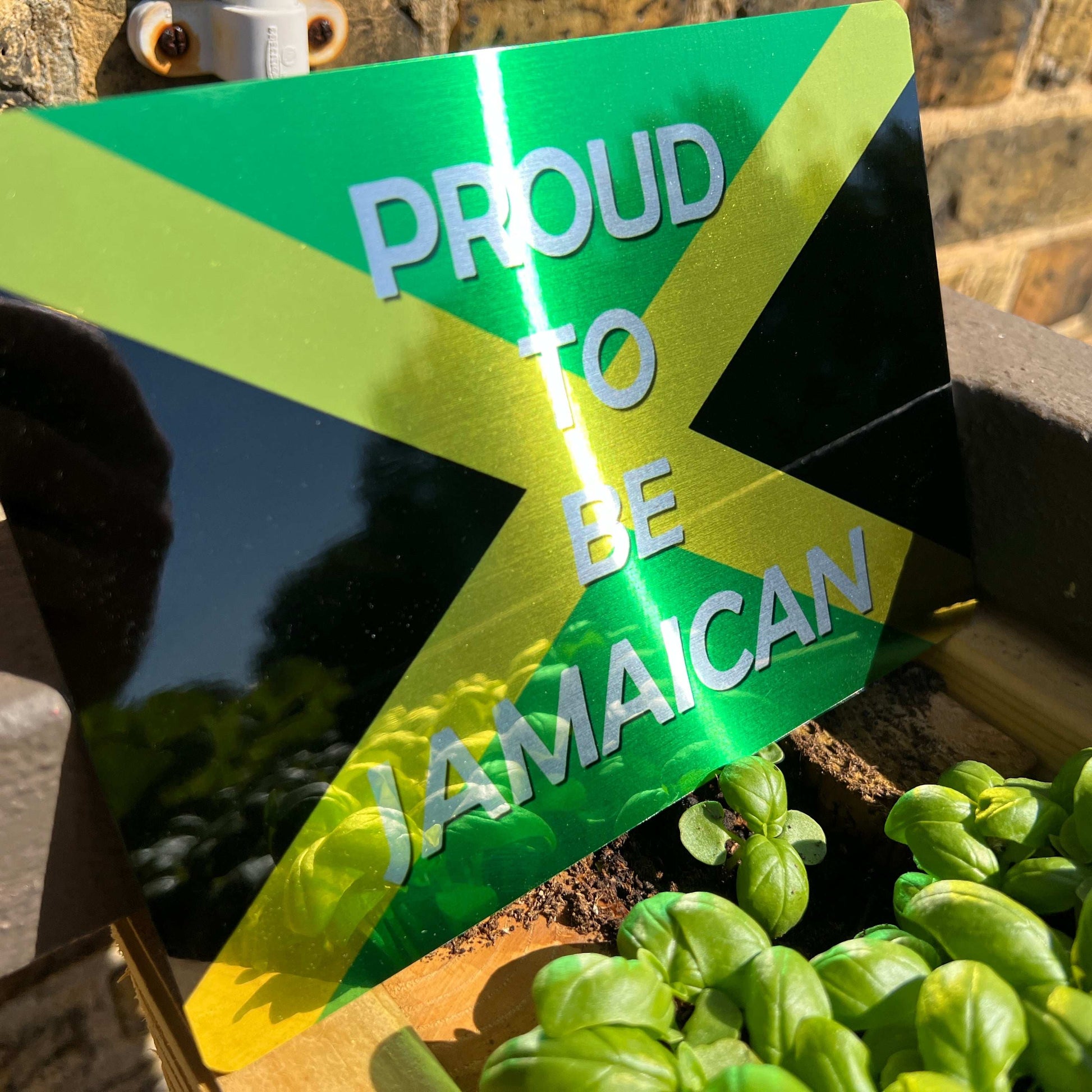 Proud to Be Jamaican Mirror Metal Sign - shopquality4u