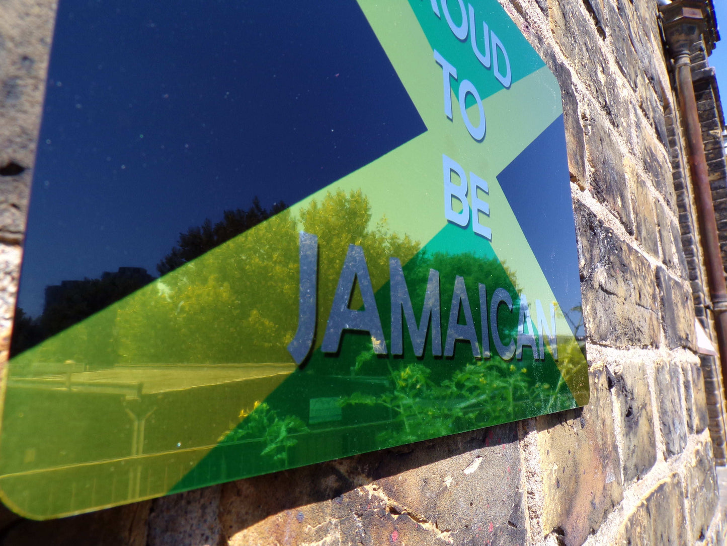 Proud to Be Jamaican Mirror Metal Sign - shopquality4u