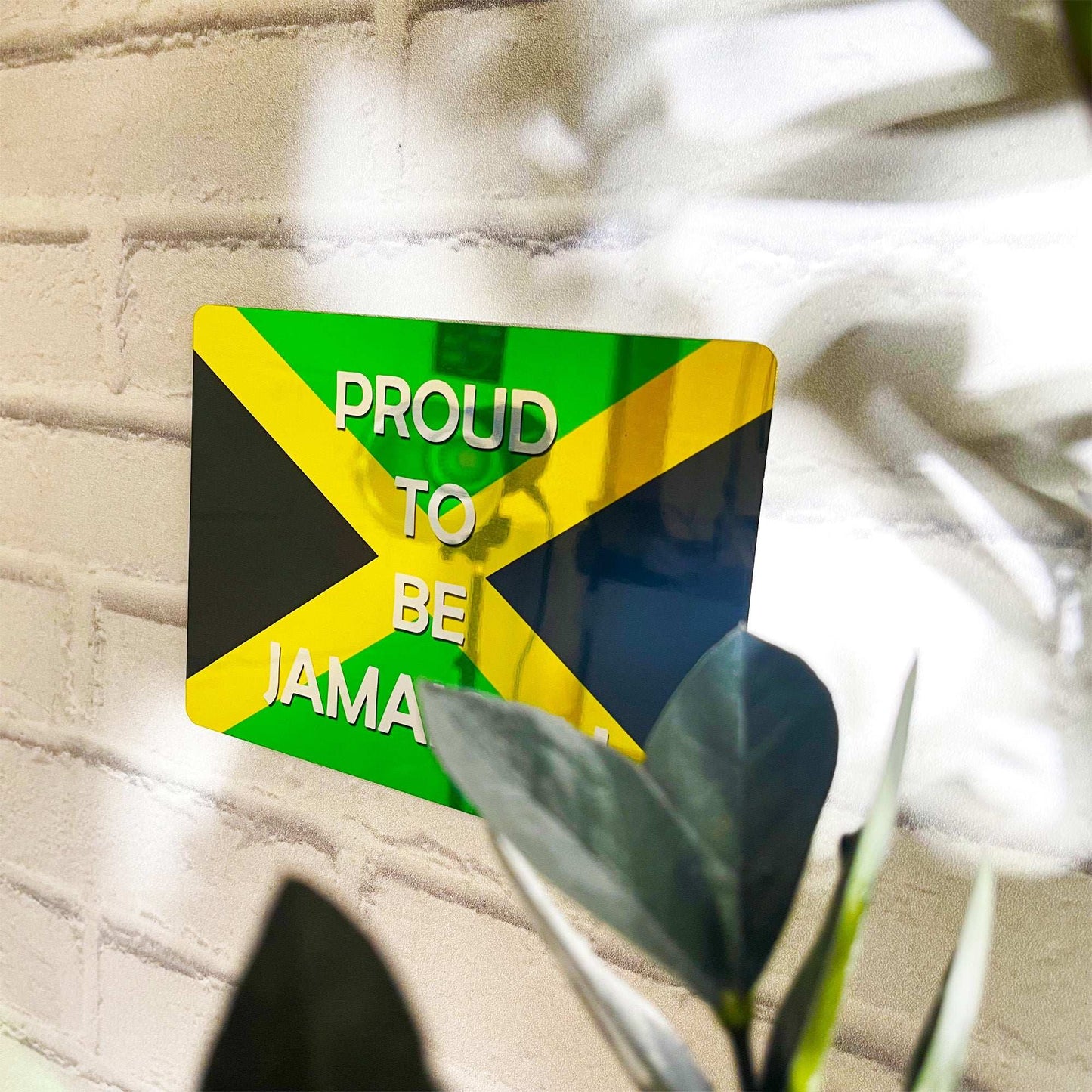 Proud to Be Jamaican Mirror Metal Sign - shopquality4u
