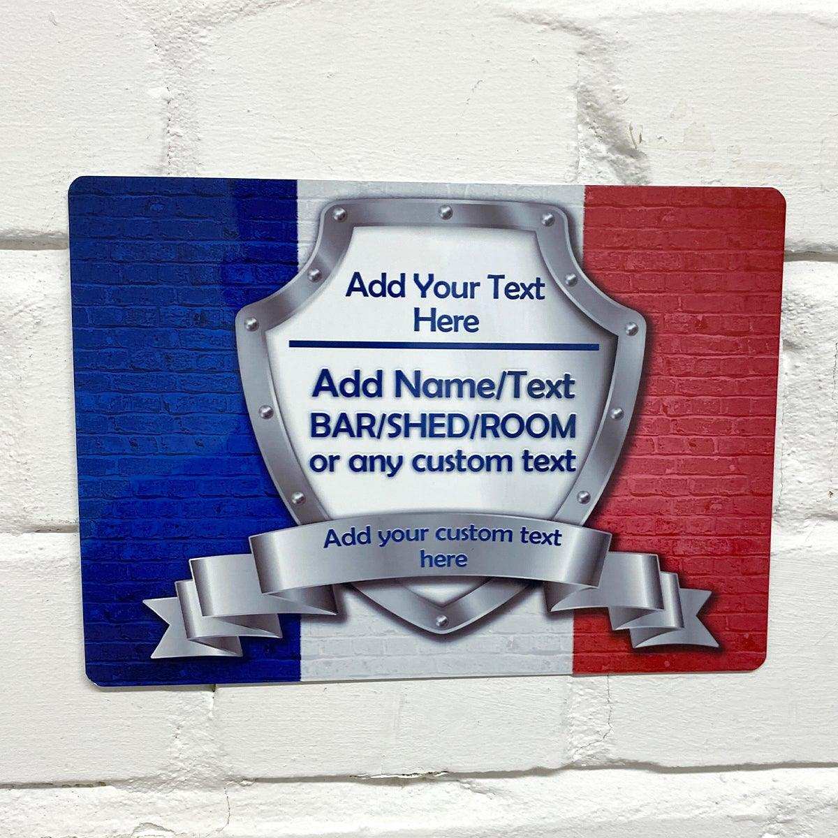 French Flag Metal Sign - shopquality4u
