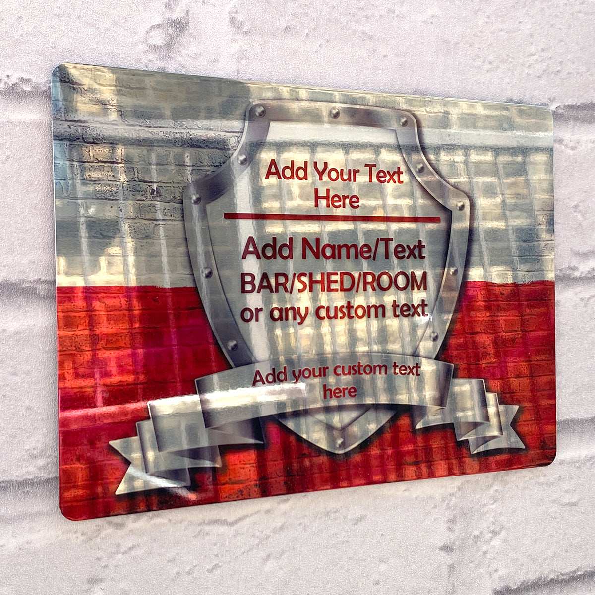 Polish Flag Mirror Finish Sign - shopquality4u