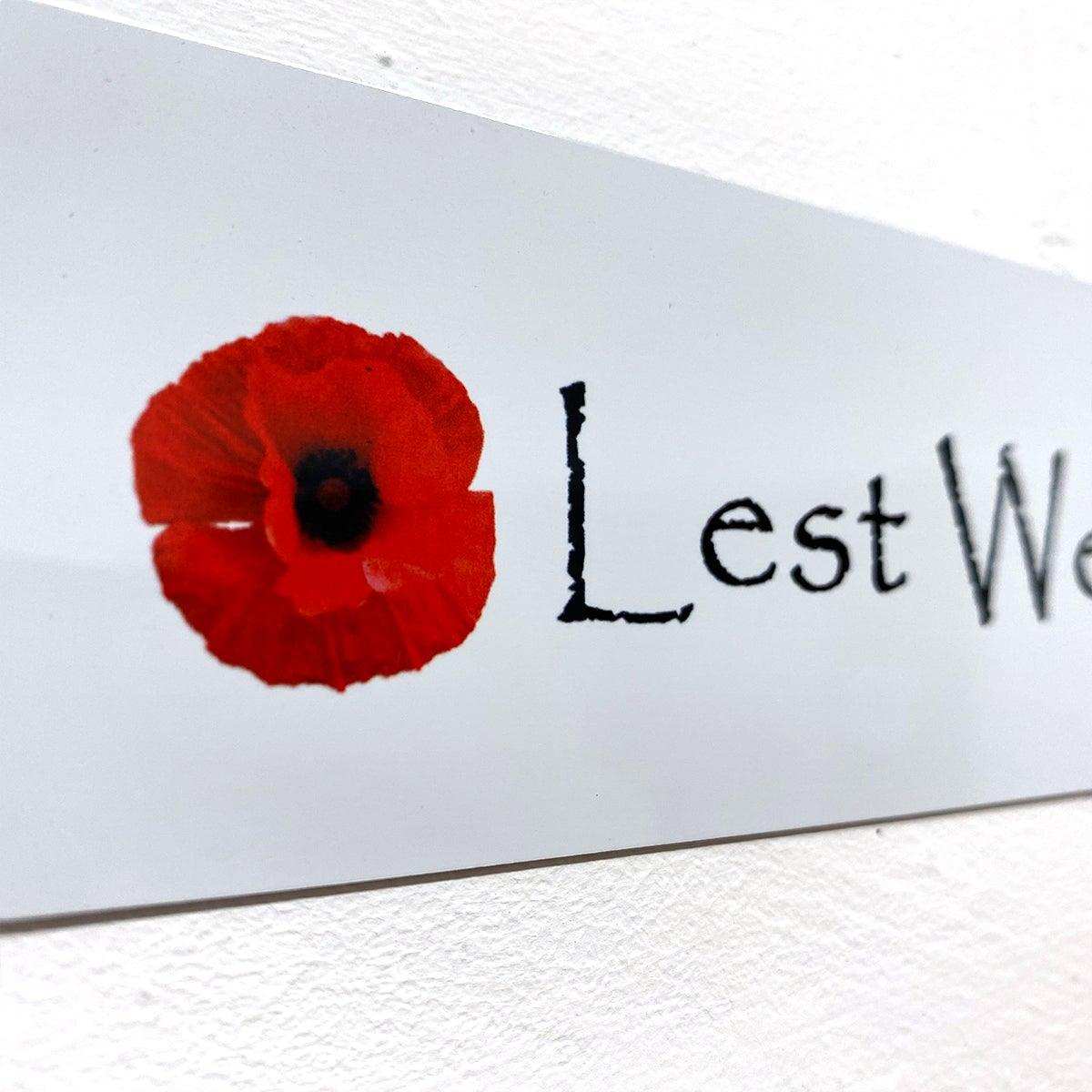 Lest We Forget Plaque - shopquality4u