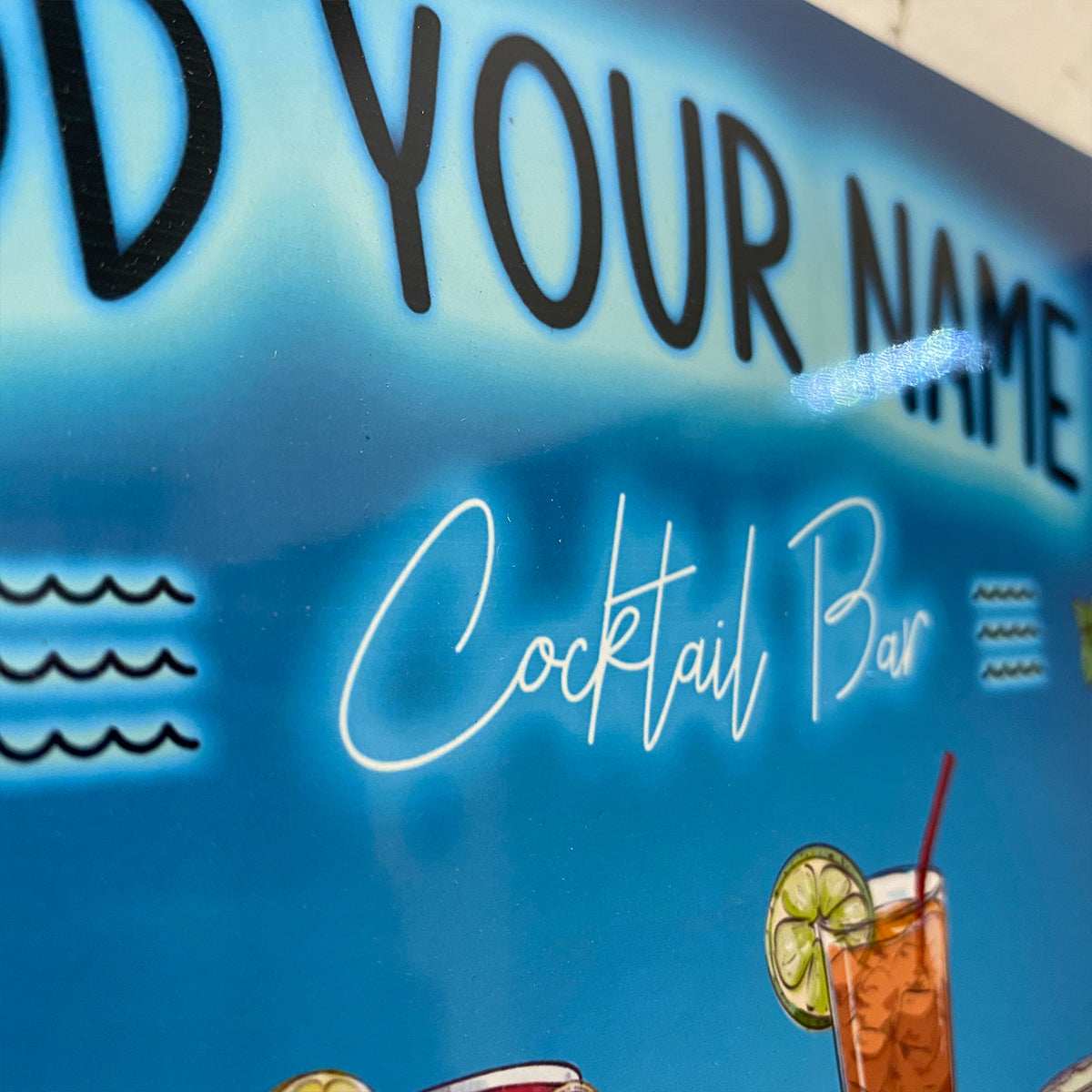 Cocktail Bar Menu Metal Sign - shopquality4u