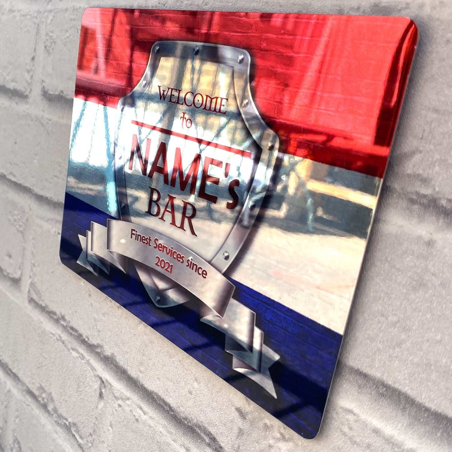 Dutch Flag Mirror Finish Sign - shopquality4u