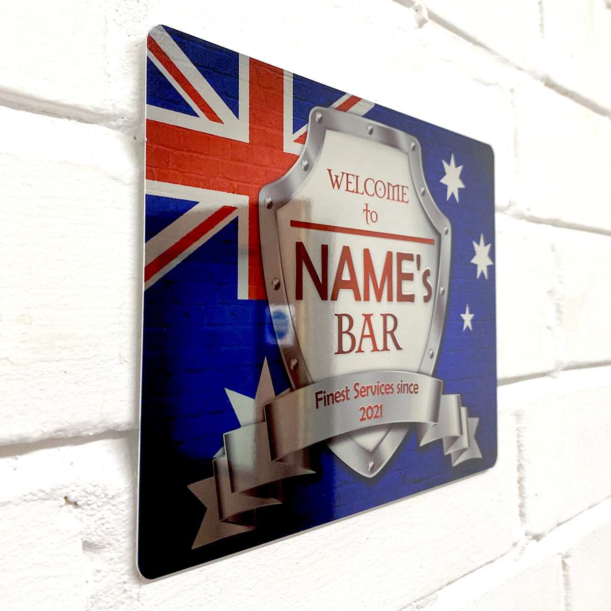 Australian Flag Mirror Finish Sign - shopquality4u