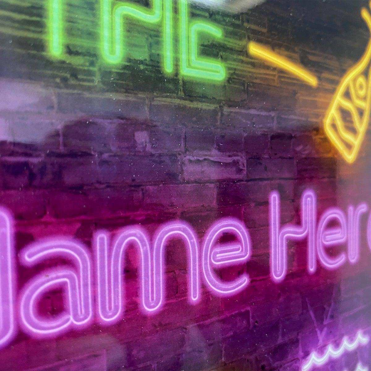 Neon Effect Waves Metal Sign - shopquality4u