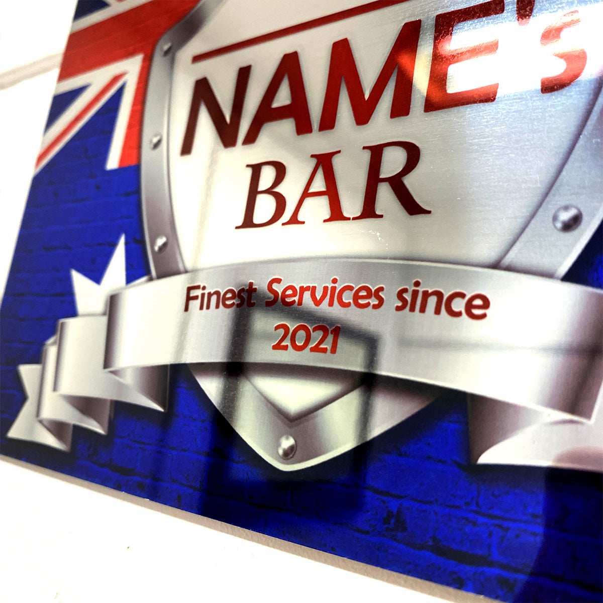 Australian Flag Mirror Finish Sign - shopquality4u
