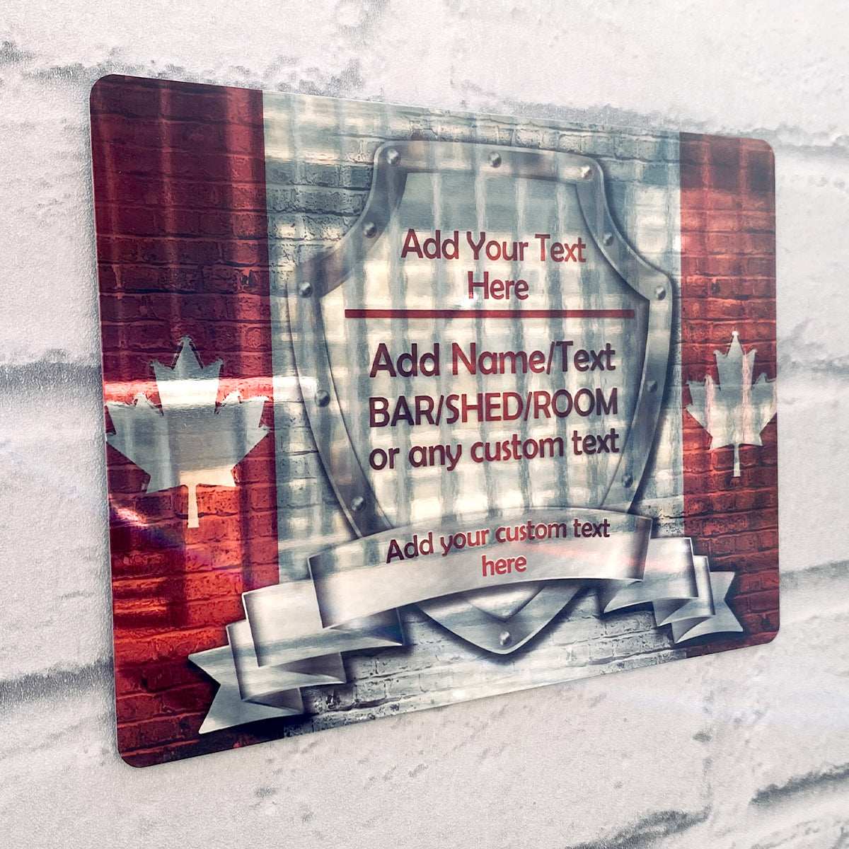 Canadian Flag Mirror Finish Sign - shopquality4u