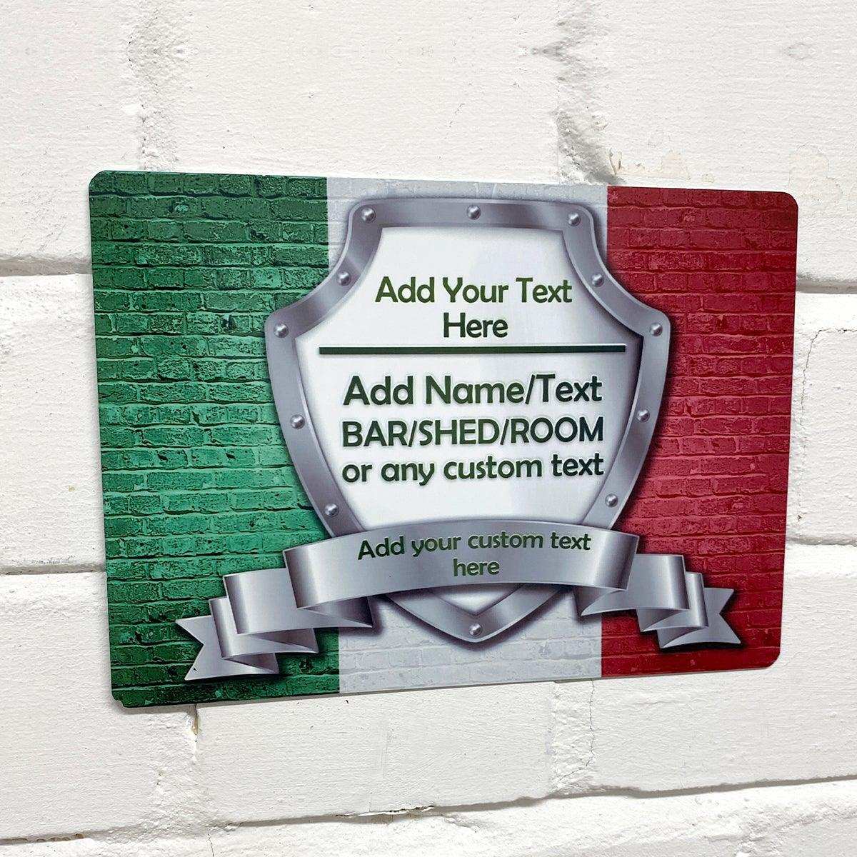 Italian Flag Metal Sign - shopquality4u