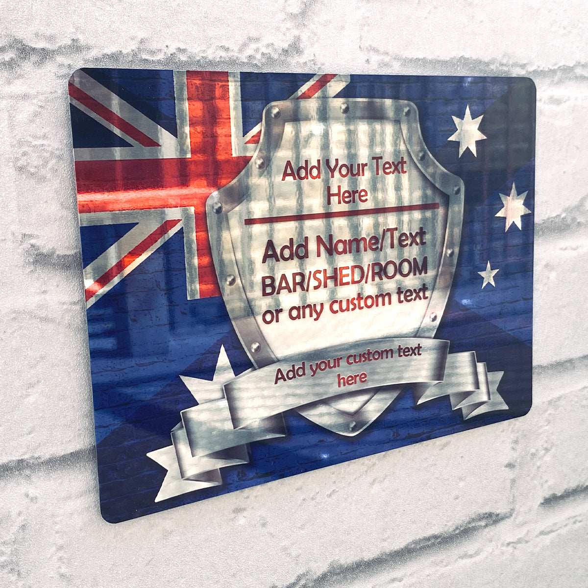 Australian Flag Mirror Finish Sign - shopquality4u